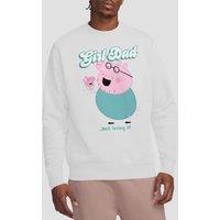 Hasbro Peppa Pig - Daddy Pig Dad & Loving It Sweatshirt, White | Size: Large