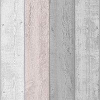 Arthouse Painted Wood Wallpaper in Grey
