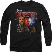 Stranger Things - Season Four Jim Hopper Homage Long Sleeve T-Shirt in Black | Size: Large