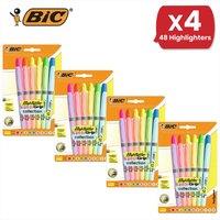 Bic Highlighter Grip Assorted PK12 - 4 Packs