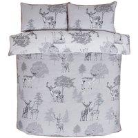 Rapport Sherwood Stag Duvet Cover Set in Grey | Size: Single
