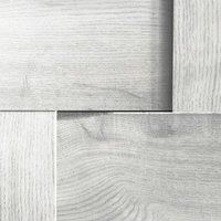 Debona Harrow Weave Wood Panel Wallpaper in Grey