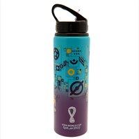 FIFA World Cup Qatar Aluminium 750ml Water Bottle in Mid Blue