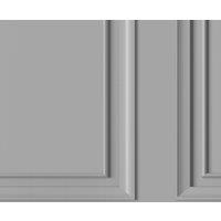 The Design Library Diion Wood Panel Wallpaper in Grey