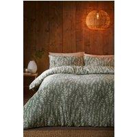 Fusion 'Winter Foliage' Super Soft Fleece Duvet Cover Set in Green | Size: Single