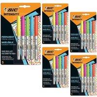 Bic 5 x Permanent Markers Fine Colour Intense Assorted