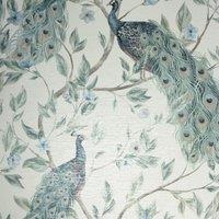 Arthouse Keeka Peacock Wallpaper in Blue