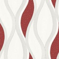 Direct Wallpapers Wave Textured Wallpaper in Light Red