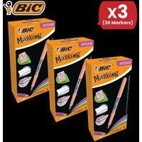 Bic Marking Fine Tip Assorted Intense Pastel Colours - 3 Packs