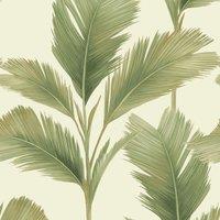 Belgravia Kailani Palm Leaf Wallpaper in Pale Green