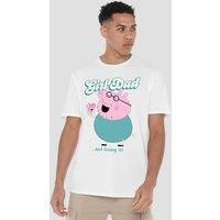 Hasbro Peppa Pig - Daddy Pig Dad & Loving It T-Shirt, White | Size: 3XL