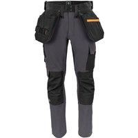 Projob Men's Stretch Cargo Trousers in Grey | Size: 38S