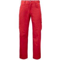 Projob Men's Plain Cargo Trousers in Red | Size: 30S