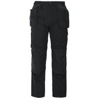 Projob Men's Reinforced Cargo Trousers in Black | Size: 44R