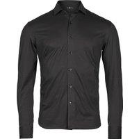 TEE JAYS Men's Stretch Long-Sleeved Active Shirt in Black | Size: 2XL
