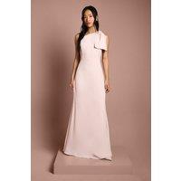 Coast Women's Honoured Bow One Shoulder Maxi Bridesmaid Dress in Blush | Size: 10