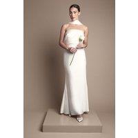 Coast Women's Satin Fishtail Wedding Dress with Drape Scarf in Ivory | Size: 18