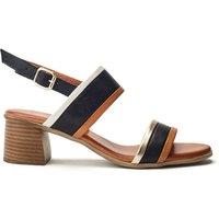 Moda In Pelle Women's 'Luzula' Leather Heeled Sandals in Black | Size: 6