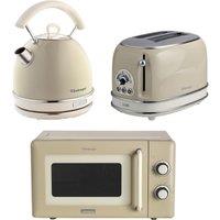 Ariete Vintage Dome Kettle, 2 Slice Toaster & Microwave Cream