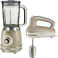 Ariete Vintage Hand Whisk AR4805 & Blender AR8305, Retro Style Food Prep Set w/ Stainless Steel Blades, Multiple Speed Settings & Easy-Clean Design