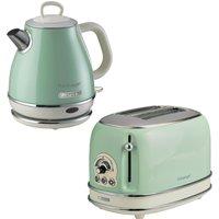 Ariete VINTAGE 1L JUG KETTLE & 2 SLICE TOASTER GREEN