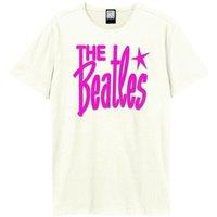 Amplified Men's Retro Logo The Beatles T-Shirt in White | Size: 2XL