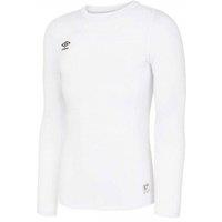Umbro Men's Core Crew Neck Long-Sleeved Base Layer Top in White | Size: Medium