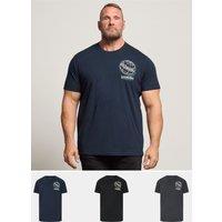 BadRhino Men's 3 Pack Graphic T-Shirts in Black | Size: 1XL