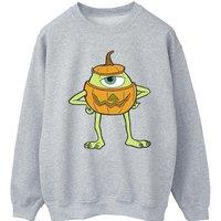 Disney Men's Mike Pumpkin Halloween Sweatshirt in Grey | Size: 4XL