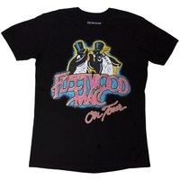 Fleetwood Mac Men's On Tour Back Print T-Shirt in Black | Size: Medium