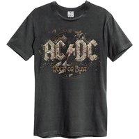 Amplified Men's Rock Or Bust AC DC T-Shirt in Charcoal | Size: XS