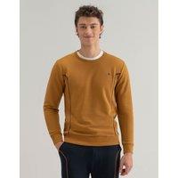 Brian Oak London Men's Modern Mustard Crew Neck Sweatshirt in Yellow | Size: Medium