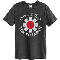 Amplified Men's Tokyo Japan Red Hot Chili Peppers T-Shirt in Charcoal | Size: 3XL