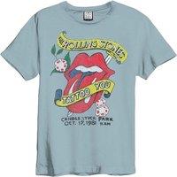 Amplified Men's Tattoo The Rolling Stones T-Shirt in Pale Blue | Size: XL
