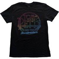 Tom Petty Men's Circle Cotton Logo T-Shirt in Black | Size: XL