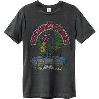 Amplified Men's US 1972 The Rolling Stones T-Shirt in Charcoal | Size: Small