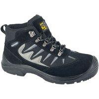 Grafters Men's Real Suede Safety Boots in Black | Size: 12