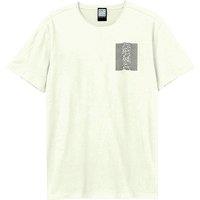 Amplified Men's Pulsar Black Wave Joy Division T-Shirt in White | Size: Large