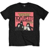Tom Petty Men's Anything Thats Rock N Roll Cotton T-Shirt in Black | Size: XL