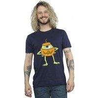 Disney Men's Mike Pumpkin Cotton Halloween T-Shirt in Navy | Size: 2XL