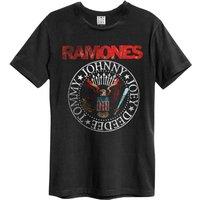 Amplified Men's Vintage Seal Ramones T-Shirt in Charcoal | Size: XS
