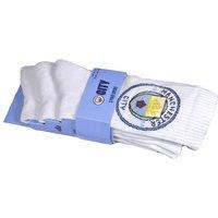 Manchester City FC Men's Socks (Pack of 3) in Off-White | Size: 8-11