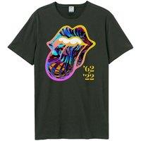 Amplified Men's Sixty Tongue The Rolling Stones T-Shirt in Charcoal | Size: XS