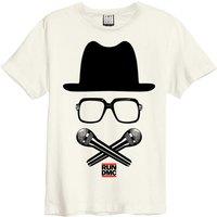 Amplified Men's 2 Mics Run DMC T-Shirt in White | Size: 3XL