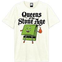 Amplified Men's Match Box Queens Of The Stone Age T-Shirt in White | Size: 3XL