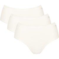Sloggi Women's GO Daily Cotton Midi Briefs (3 Pack) in White | Size: 12
