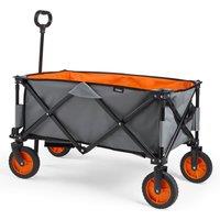 VonHaus 70kg Weight Capacity Lightweight Collapsible Garden Trolley in Grey