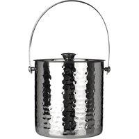 Orsina Hammered Effect Stainless Steel Ice Bucket in Silver