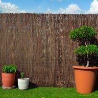 Woven Wood 4m(L) x 1.5m(H) (13ft 1in x 5ft) Premium Willow Fencing Screening Rolls in Natural