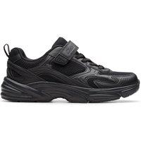 Clarks Crafton Move Kid Black Trainers, Riptape, School Shoes | Size: 10-Wide Fit